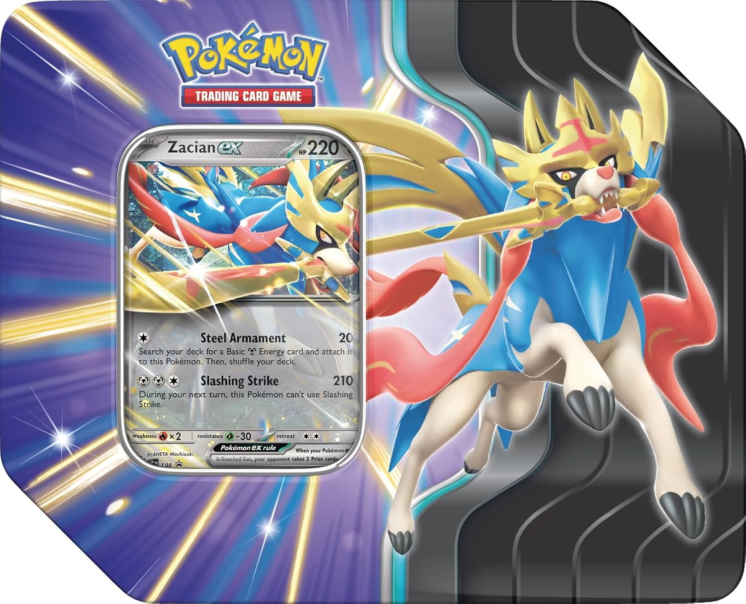 Pokemon Zacian ex Tin Set, Sword & Shield Slashing Legends, 5
