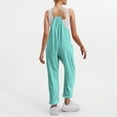 thumbnail image 5 of QATAINLAV Jumpsuits for Women Casual Summer Rompers Sleeveless Loose Spaghetti Strap Baggy Overalls Jumpers with Pockets Sky Blue XXL, 5 of 8