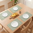 thumbnail image 3 of REGALWOVEN Farmhouse Placemats Set of 4 Cotton Linen Placemats for Dining Table Decor Indoor Outdoor Washable Kitchen Table Mat Wipe Clean Gray 17.7x13inch, 3 of 6