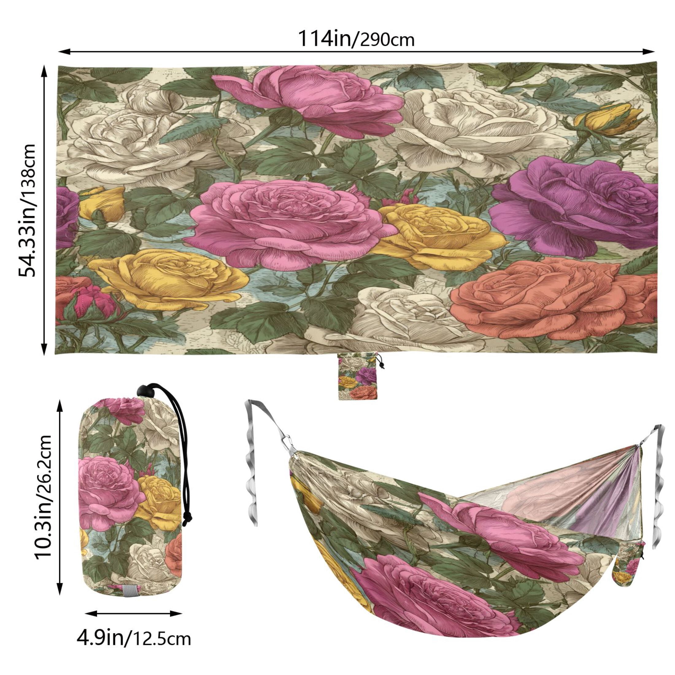 Hanging Hammock Portable Travel Camping For Outdooor Beach Camping Hiking Roses Of Different Colors