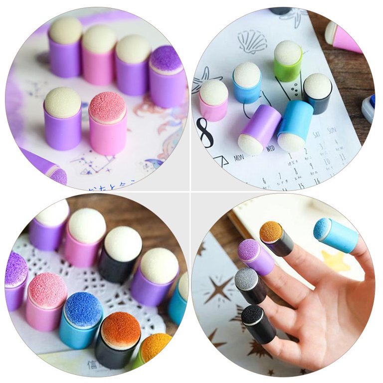 6PCS ink daubers stamping Dauber finger painting sponge Stamping