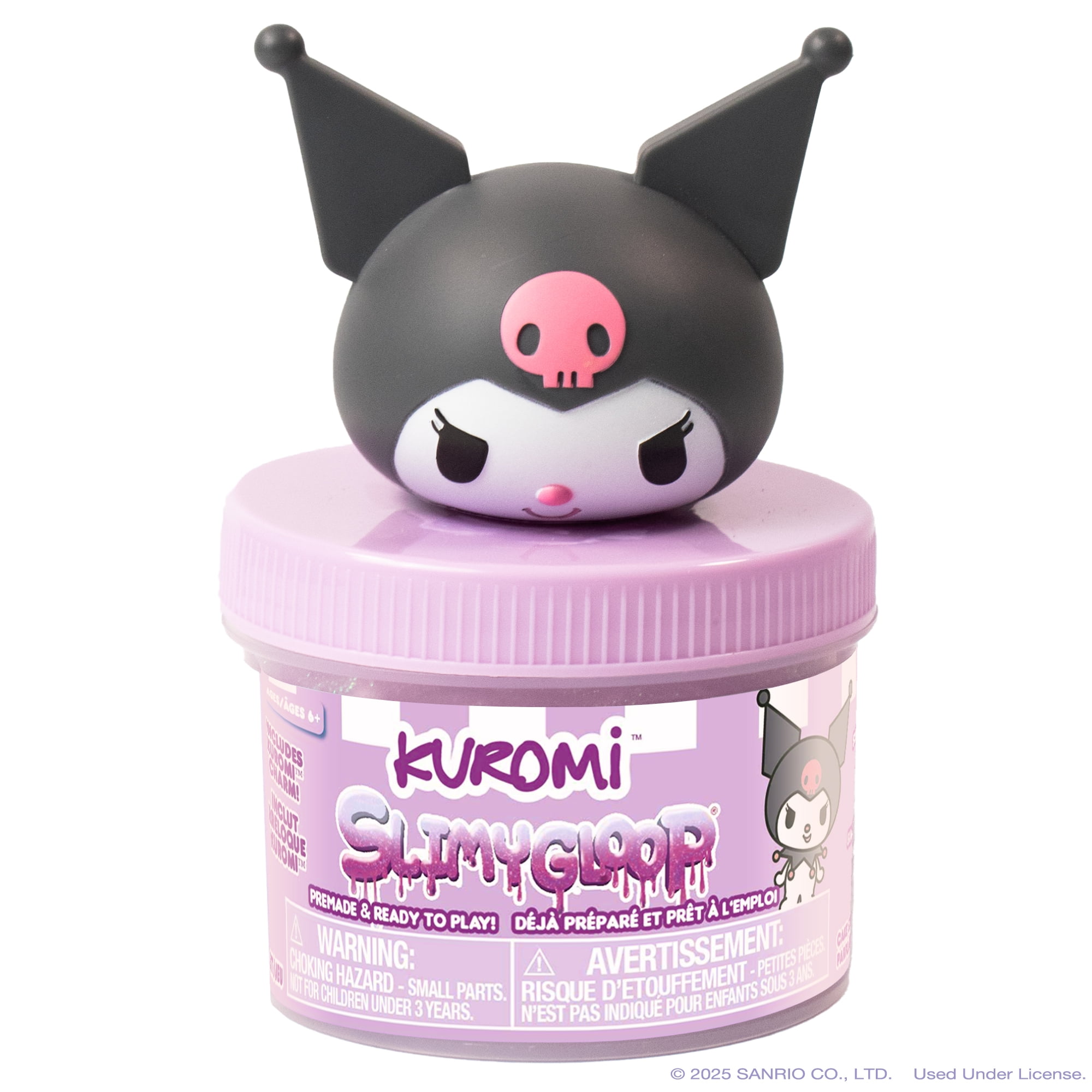 Kuromi SLIMYGLOOP Jar, 8 oz Purple & White Cake-Scented Slime