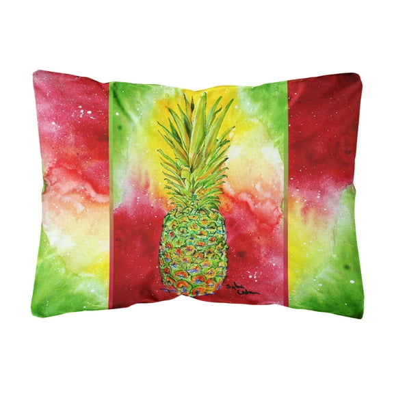 Carolines Treasures 8395PW1216 Pineapple Canvas Fabric Decorative Pillow, 12H x16W, multicolor