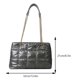 thumbnail image 1 of Bolso de hombro con decoración de cadena para mujer, bolso de mano acolchado de invierno, bolsos de compras (plateado), 1 of 8