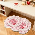 thumbnail image 5 of Rose Shaped Rug, Non Slip Washable Bathroom Mat, Bath Mat, Bath Rug, Area Rug with Rose for Living Room Bedroom Kitchen Bathroom, 23.62"x15.75", 5 of 6
