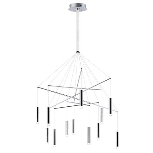 ET2 E22277-75PC Lampe de Plafond Suspendue LED Picolo 35 Po, Chrome Poli