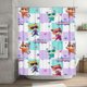 thumbnail image 1 of Cortina de ducha Superkitties, impermeable, de poliéster, lavable, decorativa, con 12 ganchos, 72 x 72 pulgadas, de hierro, 1 of 8