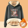 thumbnail image 2 of WILLBEST Sudadera con Capucha para Mujer, Otoño/Invierno, con Estampado Navideño de Letras, Gruesa y Cálida X-Grande, 2 of 3