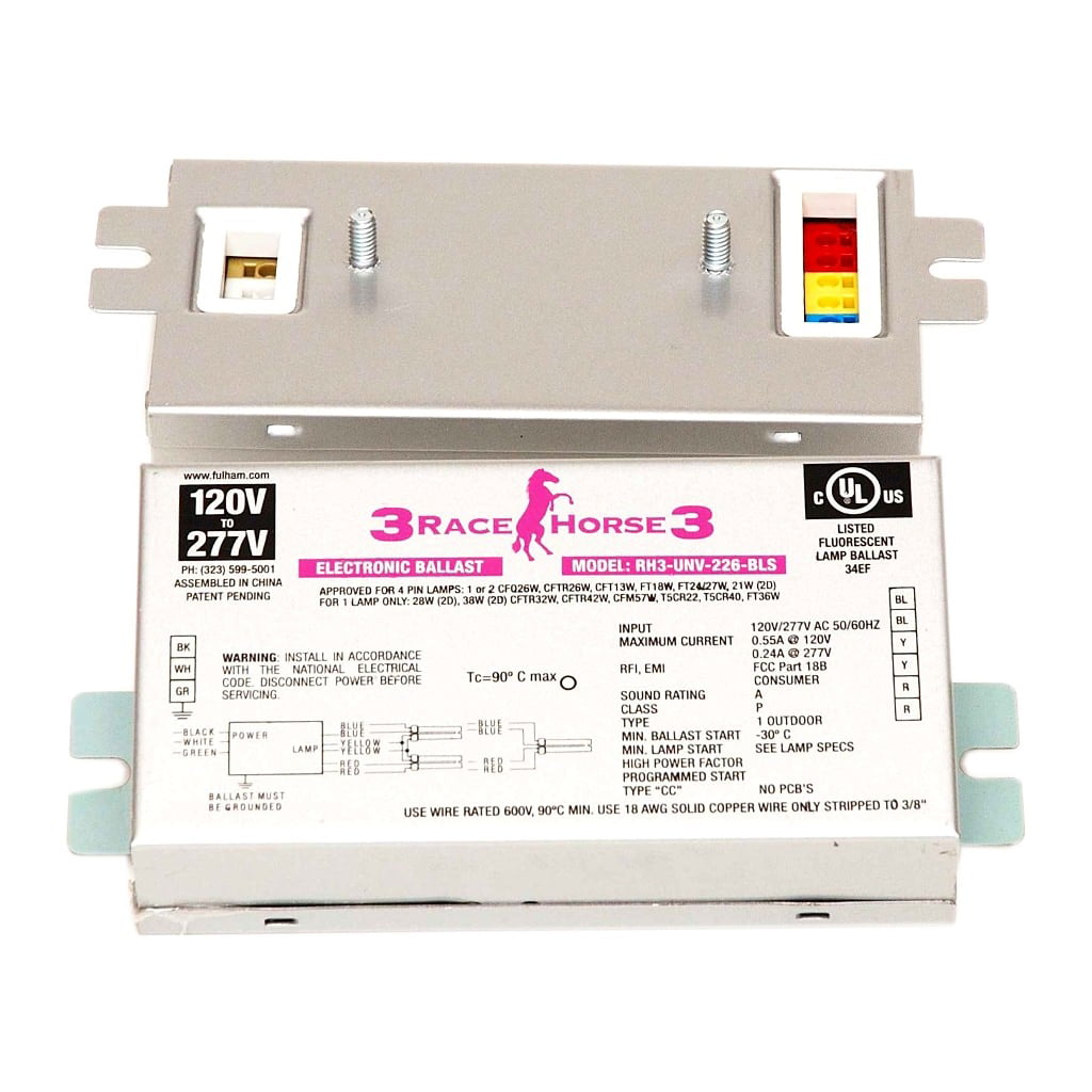 Details about   FULHAM Race Horse 3 RH3-UNV-226-BLS ELECTRONIC BALLASTS 120/277VAC 