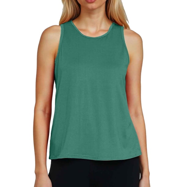 Camiseta deportiva sin mangas sexy para mujer - Camiseta holgada para entrenamiento con diseño en la espalda para yoga y gimnasio