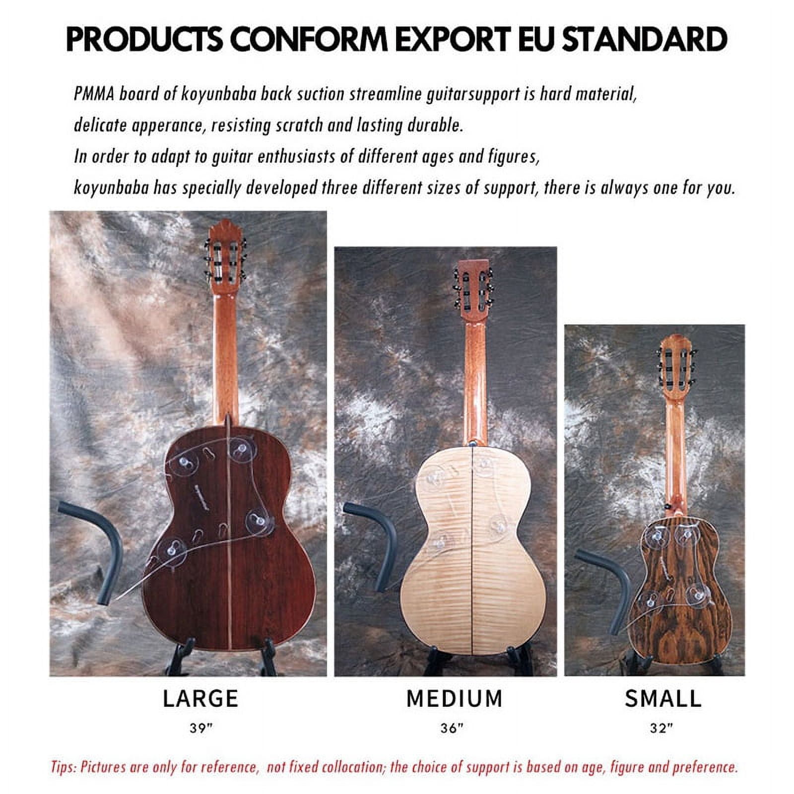 Guitar Neck Rest Back Suction Streamliner Guitar Support for Classical Flamenco Acoustic Transparent