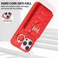 thumbnail image 5 of Nalacover for iPhone 14 Pro Ring Holder Crossbody Wallet Case with Credit Card Slots, Lanyard Shoulder Strap Premium PU Leather Wrist Hand Strap Cover with Kickstand,Red, 5 of 10