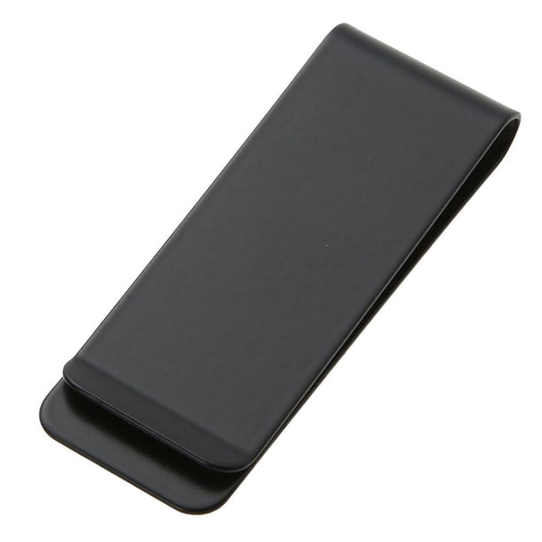 Clip Cuello Carpeta Soporte Clip Dinero Acero Inoxidable Metal (negro)