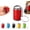 Red, variant on Mini Coin Storage Keychain 2-in-1 Metal Portable Holder Quarters Bank Insert Small Change Jar Purse with Snap Closure