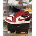 thumbnail image 3 of Ni - ke Ni - ke Air Jordan 1 Low Shoes Bulls White Gym Red Black 553558-163 Mens 12, 3 of 5
