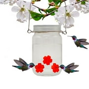 mtvxesu Hummingbird Feeder, Portable Hanging Outdoor Hummingbird Feeder, Clear Reservoir Design, Ideal for Garden Yard Patio Decoration