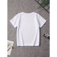 thumbnail image 2 of Youngsters' Funny "Spoiled Grandson" Letter Print T-Shirt - Comfy Round Neck Short Sleeve Tee for Boys & Girls, Black with Colorful Text Design, Perfect for Summer Casual Play, T Shirts, 2 of 6