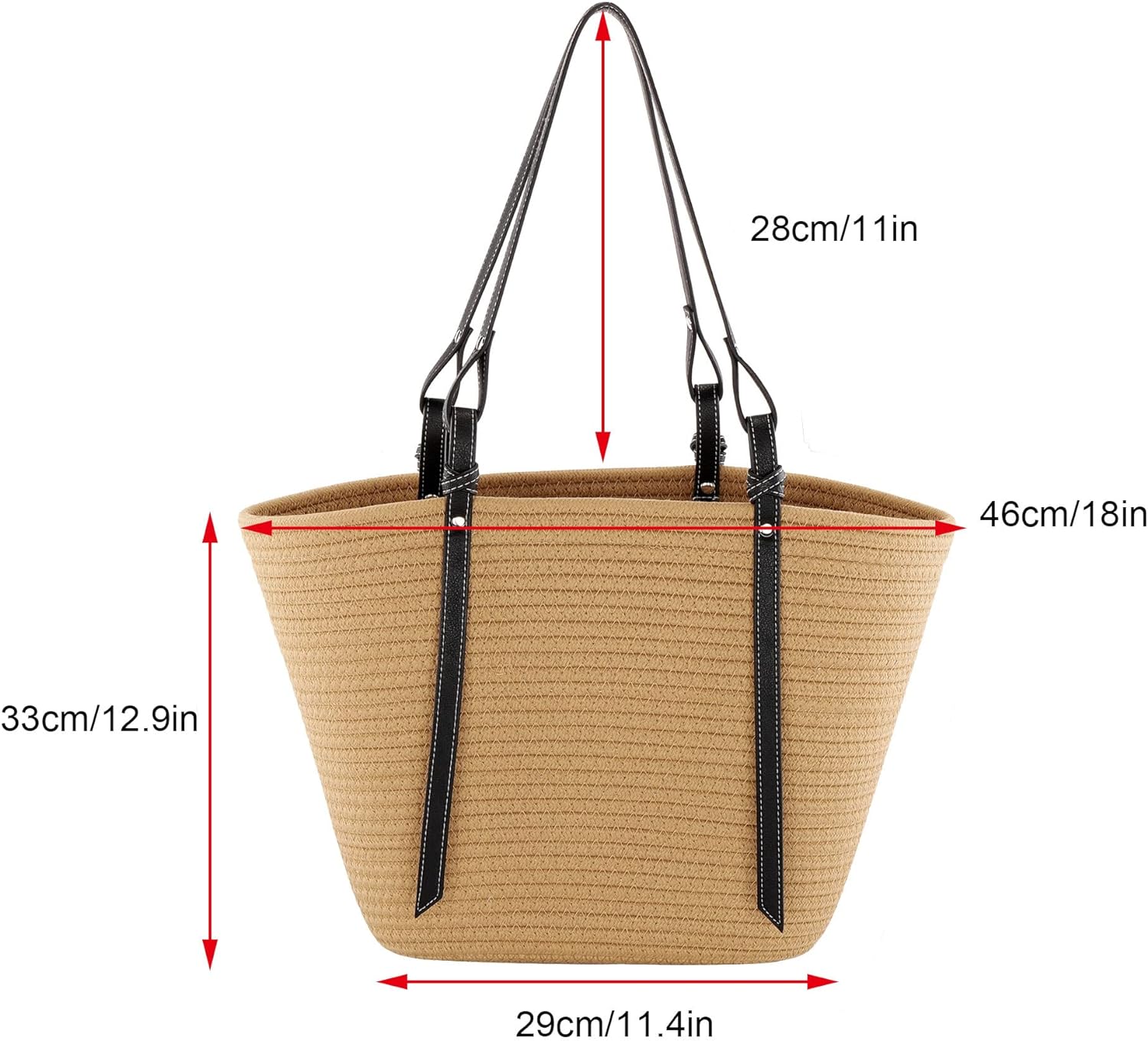 Kukuzhu Women Large Beach Tote Shoulder Handbag Summer Beach Cotton Crochet Handwoven Weaving Shoulder Purse Bag