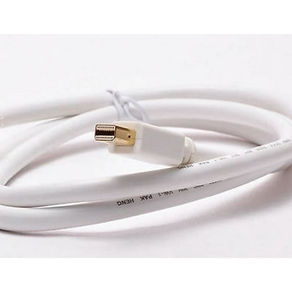 QVS 15ft Mini DisplayPort to DVI Digital Video Cable - DVI/Mini DisplayPort for Video Device, TV, Plasma, Monitor - 15 ft - 1 x Mini DisplayPort Male Digital Audio/Video - 1 x DVI Male Video - White