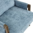 thumbnail image 3 of Duhome Dining Chair Upholstered Accent Chair Wrapped Armchair with Wood Frame for Dining Living Room Bedroom, Blue, 3 of 8