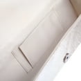thumbnail image 4 of Elegant Pleated Satin & Crystal Flap Clutch Evening Bag, 4 of 4