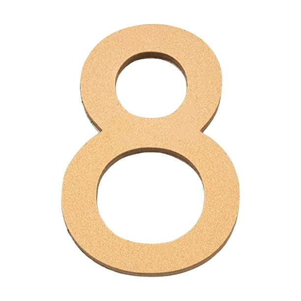 Pegatinas de pared de 7 cm de acrílico para matrículas, para una decoración elegante y con estilo, señalización digital dorada.