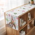 thumbnail image 6 of Table Runners 90 Inches Long Dress Scarves, Bunny Easter Farmhouse Coffee/Dining/Kitchen Table Runner for Living Room, Rabbit Grey Plaid Farmhouse Floral 13x90 Inch, 6 of 9