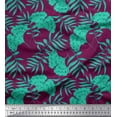 thumbnail image 1 of Soimoi Poly Georgette Fabric Leaves & Floral Artistic Print Fabric by Yard 52 Inch Wide, 1 of 3