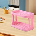 thumbnail image 1 of Organizador de estantes de almacenamiento ajustable telescópico - Estante de escritorio de plástico para cosméticos artículos de tocador de cocina | Doble capa, bordes redondeados, resistente,, 1 of 5