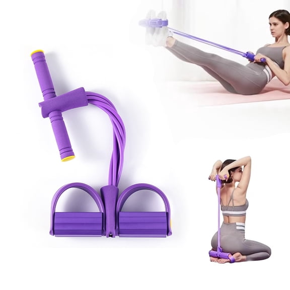 UHIAGREE Pedal Resistance Bands with Handles,6 Tube Pedal Ankle Puller,Multifunction Tension Rope