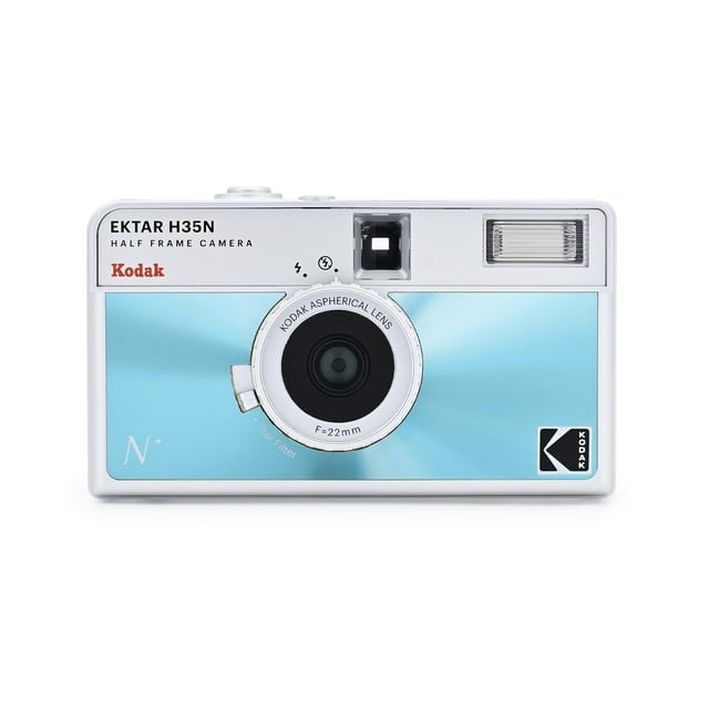 KODAK EKTAR H35N Half Frame Retro Film Camera (Glazed Blue) Plus a Bonus Microfiber Cleaning Cloth