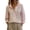 Pink, variant on Women's White Textured Embroidery Blouse Ruffled V Neck Long Puff Sleeve Button Down Casual Tops