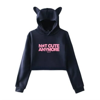 ILLIT merch Not cute anymore Hooded Drawstring Pocket Sweatshirt