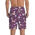 thumbnail image 2 of JUNZAN Cute Squirrel Floral Pattern Sleep Pajama Shorts for Men,Men's Pajama Bottoms,Sleepwear,Pj Shorts, 2 of 7
