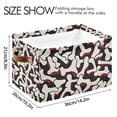 thumbnail image 3 of Ryvnso Bones Storage Basket Large Bin Foldable Boxes Toys Organizer 14.2x10.2x8.3in 2 PCs, 3 of 8