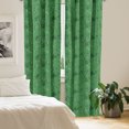 thumbnail image 2 of Ambesonne Tropical Curtains, Sketch Exotic Foliage Art, Pair of 28"x84", Fern Green and Dark Grey, 2 of 5