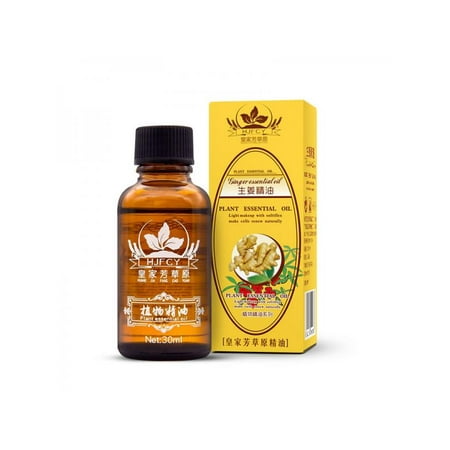 Ginger Essential Fragrance Oil - Topumt 30ml Pure Natural Ginger Oil Essence Lymphatic Drainage Massage Body Care Essential Oil