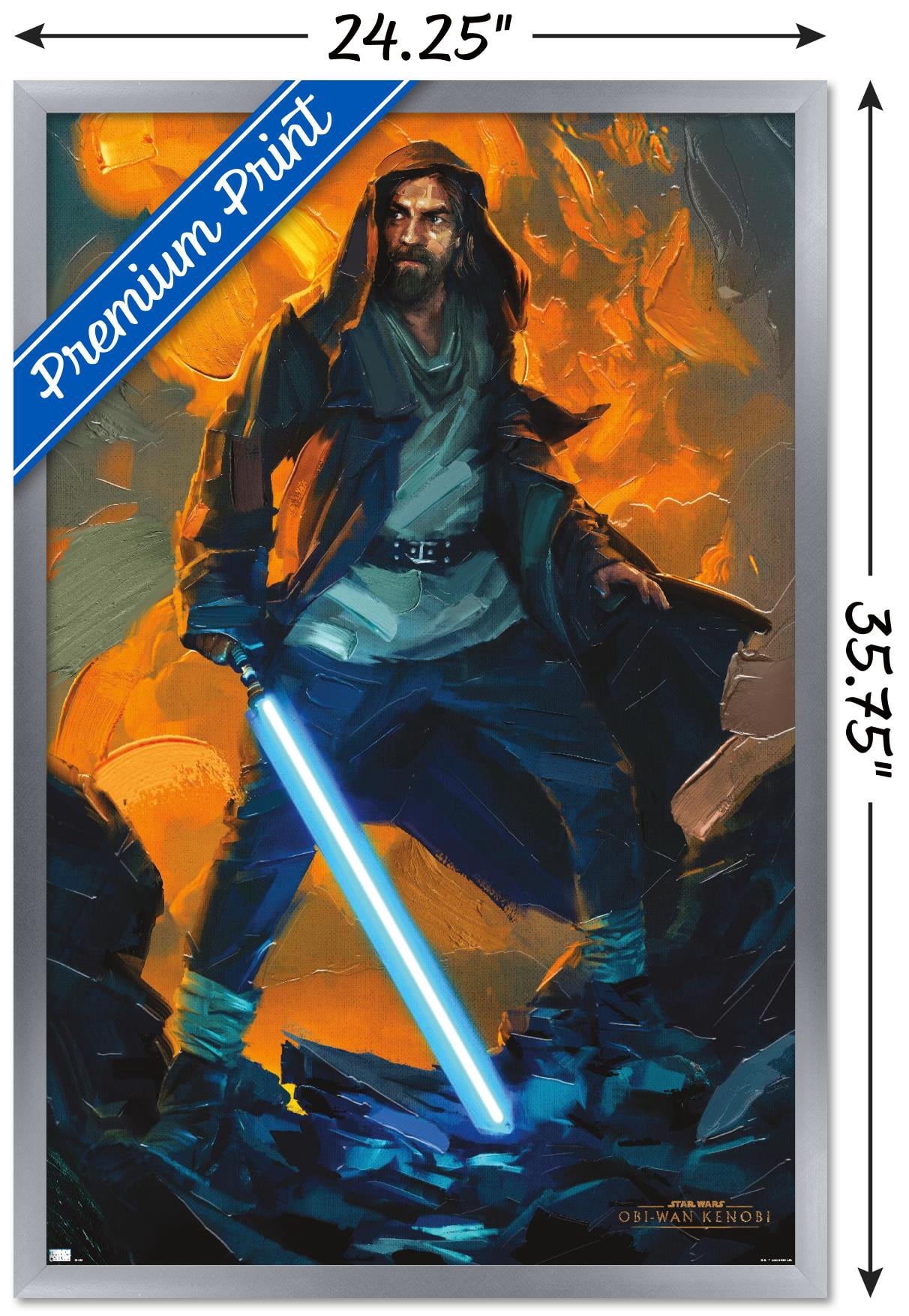 Star Wars: Obi-Wan Kenobi - Obi-Wan Mustafar Wall Poster, 22.375" x 34" Framed
