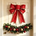 thumbnail image 5 of Christmas Glitter Bow Ornament for Tree,7" Large Wreath Bows with Hanging Loop,Christmas Sequine Bows Decorations for Party Xmas Tree Wreath Garland Crafts, 5 of 5