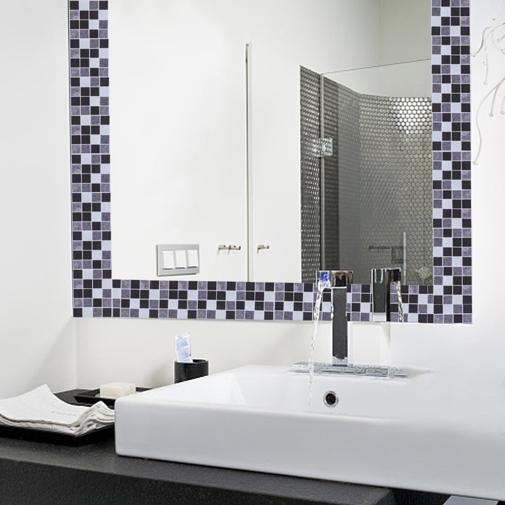 1320 Piezas De Mosaico De Espejo Autoadhesivo | Azulejos Acrílicos De 10mm | Negro | Uxcell