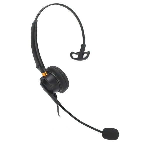 Customer Service Headphone, Plug and Play USB Plug Monaural Phone Headset for Telemarketing for VOIP Phone
