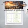 thumbnail image 4 of Fox Kitchen Valance Curtains Rustic Lodge Forest Cabin Country Hunting Wild Animal Window Valance for Living Room Bedroom, Kitchen Valance Rod Pocket Window Decor Curtain 54 by 18 in, 1 Panel, 4 of 6