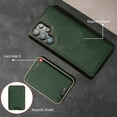 thumbnail image 4 of Compatible with Magsafe Wireless  Charging 2 in 1 Detachable for Samsung Galaxy S25 Ultra Wallet Case with Card Slot Women Men, Classic Magnetic PU Leather Flip Cover for Galaxy S25 Ultra, Green, 4 of 8