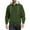 Army Green, variant on Men's Linen Hoodies Casual Long Sleeve Pullover Coat Solid Color Lightweight Loose Fit Hooded Sweatshirt Quarter Button Drawstring Coats Green XL