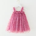 thumbnail image 2 of TAIAOJING Toddler Girls Sleeveless Dot Tulle Holiday Party Dress Dance Party Princess Dresses Clothes For 5-6 Years, 2 of 5