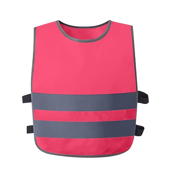 ATOGUTA Reflection Vest Kids High Visibility Neon Construction Traffic Vest for Cycling Running Skiing Size 8-17, Pink