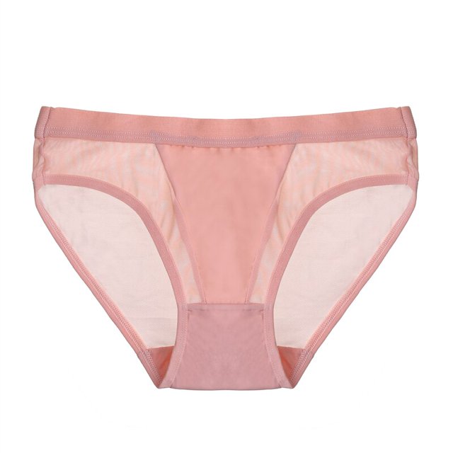 Bragas de cintura media para mujer, bragas sin costuras para mujer, bragas sexis de malla caladas, ropa interior transparente para chicas, lencería íntima transpirable Tan Jianjun unisex