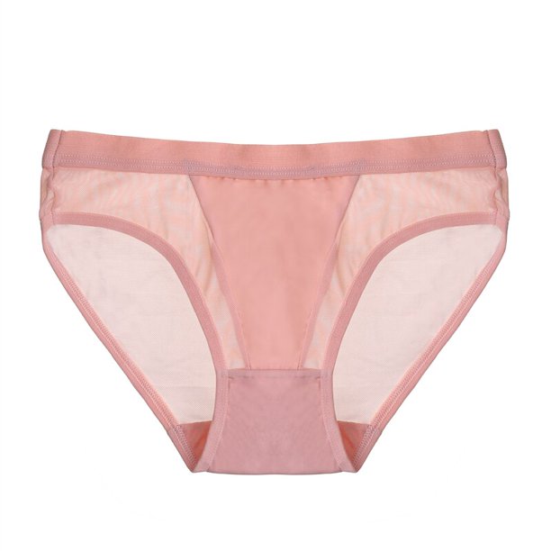 Bragas de cintura media para mujer, bragas sin costuras para mujer, bragas sexis de malla caladas, ropa interior transparente para chicas, lencería íntima transpirable Tan Jianjun unisex