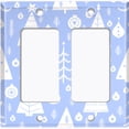 thumbnail image 6 of Metal Light Switch Plate Cover Festive Christmas Tree Ornaments Blue XMS011, 6 of 13