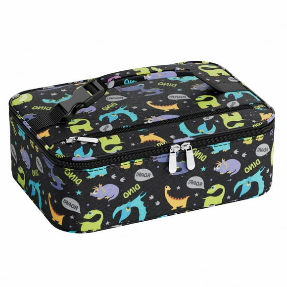 Lonchera Neverwhy Pequeña Bolsa Térmica 5L Morada Dinosaurio